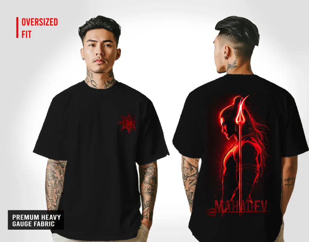 Mahadev Oversize T-Shirt BLACK