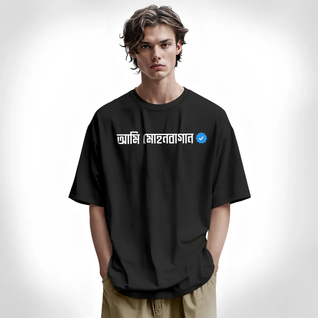 Ami Mohanbagan Oversize T- Shirt BLACK