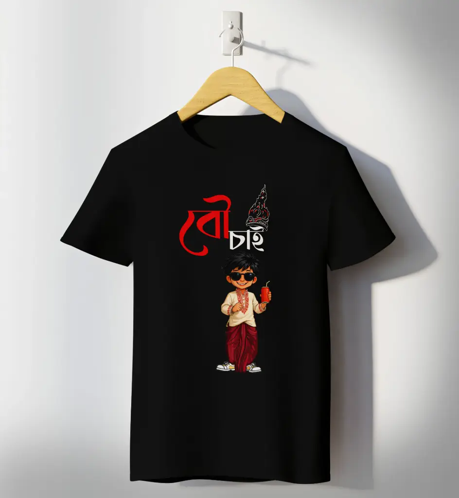 Bou chai  printed bengali T-shirts